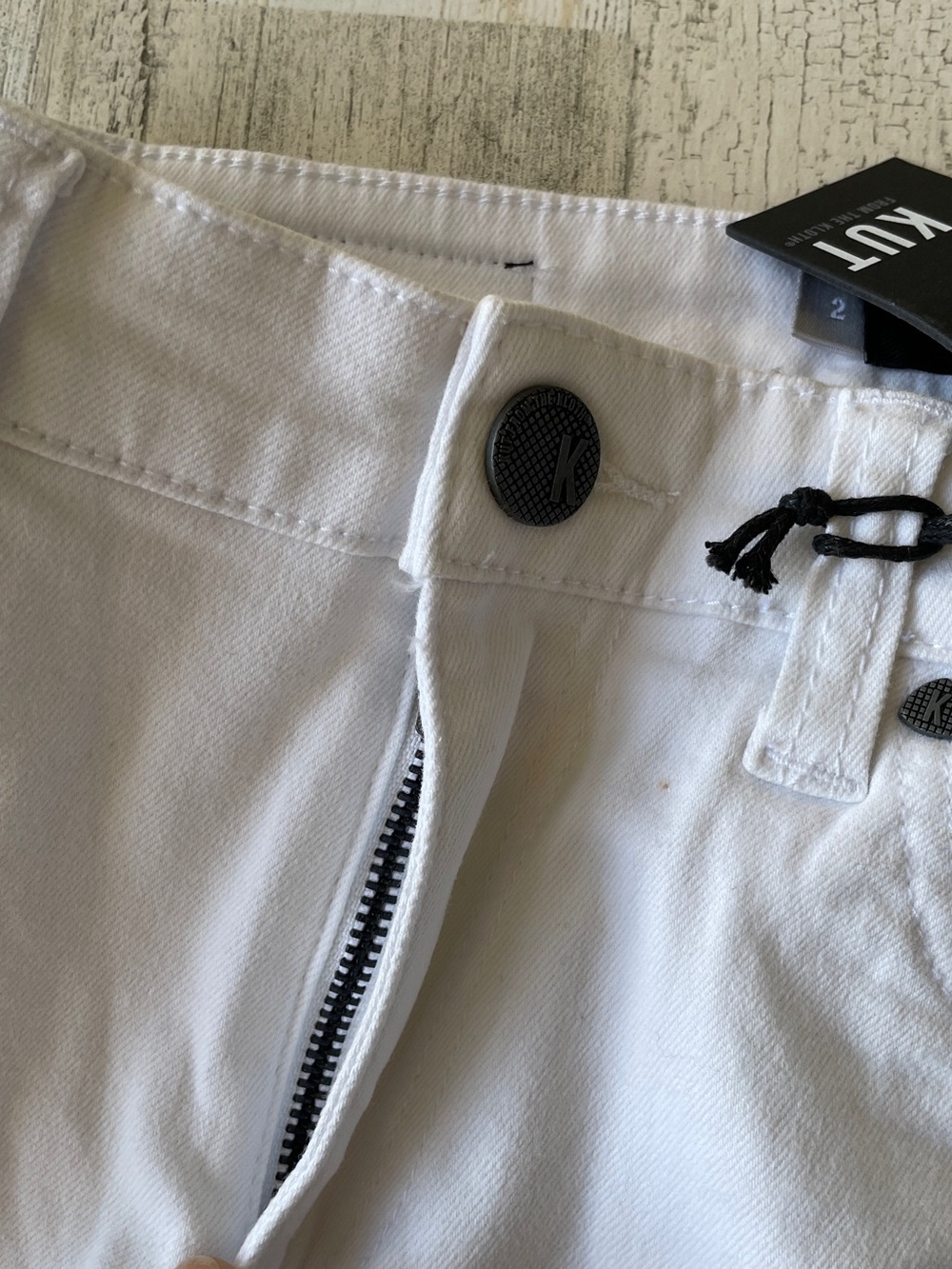 Kut from the Kloth Connie High Rise Ankle Skinny Jeans White NWT SZ 2 - Picture 9 of 13